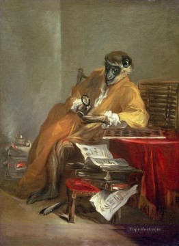  Affe Maler - Jean Sim auf Chardin Des Affen Antiqua